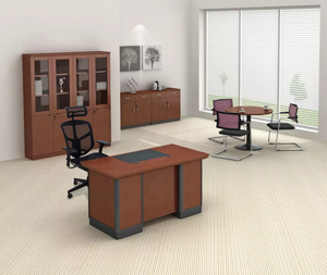 Escritorio Ejecutivo Moderno de MDF con Acabado Brillante en Forma de I para Jefe, Director Ejecutivo o Gerente, Mesa de Oficina de Madera para Muebles de Oficina - Product Image 4