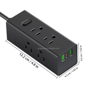Multiprise Portable et Compacte, Conçue pour les États-Unis, 6 Prises avec Port USB et Protection Anti-Surtension