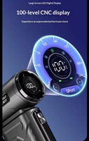 Nouveau ventilateur portable numérique à affichage numérique, moteur sans balais, usage extérieur, vent turbo puissant, rechargeable 6000 mAh