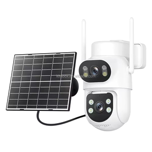Caméra de surveillance agricole AI à suivi automatique avec alarme, double objectif, réseau sans fil, caméra dôme PTZ, visualisation à distance, audio bidirectionnel, caméra CCTV solaire 4G - Product Image 1
