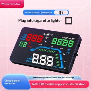 Affichage LED HUD universel pour voiture <span class=keywords><strong>Q7</strong></span>, GPS par satellite Beidou, projection grand écran montée sur le pare-brise - Product Image 2