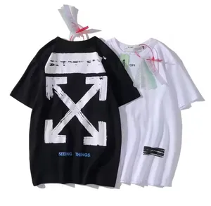 Summer Wholesale Round Neck Printed Cross Arrow Unisex Tshirt Casual Short Sleeve Cotton Loose Men T-Shirt Digital Print Tshirt