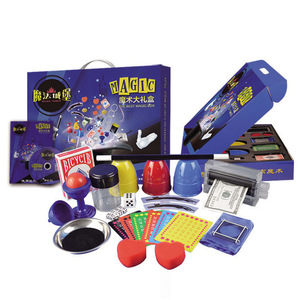 <b>Magic</b> Pleasure Party <b>Magic</b> Box <b>Set</b> For Teenagers 7-14 Years Old With Props And Tricks Blue Red Colors - Product Image 1