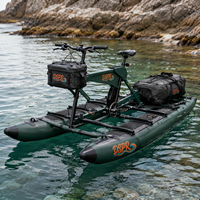 Vélo aquatique à pédales pour une personne, gonflable, avec ponton en PVC durable, pour les loisirs aquatiques sur lac et océan.