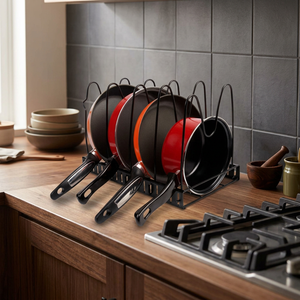 Support de rangement pour casseroles, 5 niveaux, empilable, en métal, organisateur de cuisine pour casseroles et poêles - Product Image 1