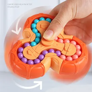 Montessori magico cubo di fagiolo rotante punta delle dita giocattolo per bambini IQ mente cervello Teaser gioco educativo per la casa - Product Image 3