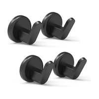 Crochets magnétiques en métal noir pour couronnes, support d'outils, organisateur de rangement pour garage, à fixer sur réfrigérateur ou surface métallique - Vente chaude