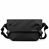 Nouveau sac bandoulière en nylon pour homme, grande capacité, imperméable, sac de voyage, sac de poitrine multi-poches avec logo personnalisé, sports de plein air