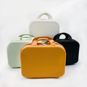 14 inç moda <span class=keywords><strong>Mini</strong></span> hafif su geçirmez kozmetik çantası taşınabilir fermuar kapatma küçük bavul plastik iplik - Product Image 4