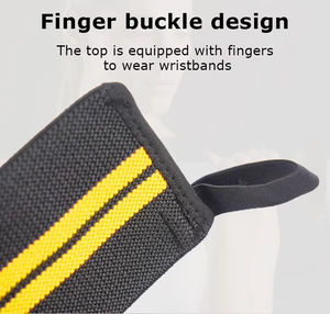 Produsen tali Angkat Berat dibungkus di sekitar pergelangan tangan kebugaran latihan kekuatan kompresi pergelangan tangan - Product Image 3