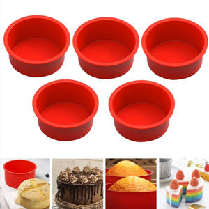 พิมพ์เค้กซิลิโคนทรงกลมขนาด 4 นิ้ว - พิมพ์ซิลิโคนสำหรับอบ<span class=keywords><strong>เค้ก</strong></span> ถอดออกง่าย สำหรับ<span class=keywords><strong>เค้ก</strong></span>ชั้น <span class=keywords><strong>เค้ก</strong></span>ชีส <span class=keywords><strong>เค้ก</strong></span><span class=keywords><strong>เรนโบว์</strong></span> และเค้กชิฟฟอน - Product Image 5