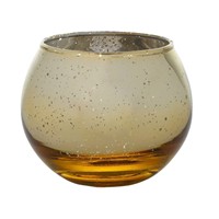 Pot à bougie en verre rond pour la décoration de Noël, support de bougie sphérique minimaliste, haute transparence, sans plomb, sans PFAS