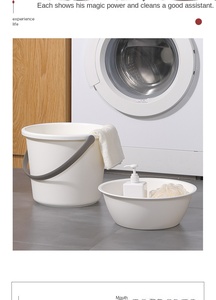 Seau en plastique portable <span class=keywords><strong>S1106</strong></span> pour la saison scolaire, lavabo, seau, seau de stockage d'eau ménager en gros - Product Image 6