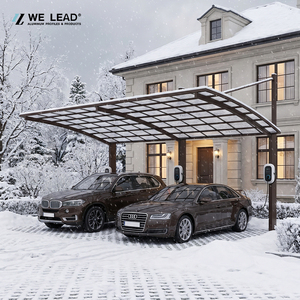 Cochera Metálica Moderna de Grado Comercial, Resistente al Viento y a la Lluvia, con Estructura de Aluminio, Capacidad para 2 Autos, para Uso en Centros Comerciales - Product Image 1