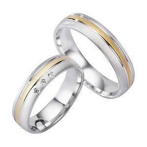 Anello di Coppia con Diamanti Placcato Oro 18k Design <span class=keywords><strong>Italiano</strong></span> - Product Image 6