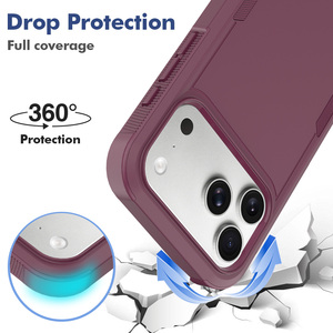 Funda Protectora para Teléfono Móvil Armor para <span class=keywords><strong>iPhone</strong></span> 18 Pro Max, Doble Capa TPU+PC 2 en 1, Antigolpes, para <span class=keywords><strong>iPhone</strong></span> 16 17 18 Pro - Product Image 4