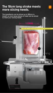 Machine à trancher la viande automatique, lame en acier au carbone <span class=keywords><strong>de</strong></span> 12 pouces, épaisseur réglable, pour charcuterie, restaurant, <span class=keywords><strong>boucherie</strong></span> - Product Image 5