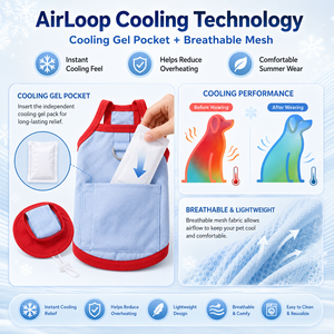 Chaleco Refrigerante para Perros, Ajustable, Reflectante, de Poliéster, Transpirable, Ropa de Verano para Mascotas, Protección Solar para Perros Pequeños/Medianos - Product Image 2