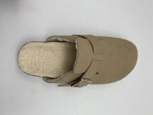 Slip On Open Back Camel Suede Leather Mule zoccoli pantofole Casual <span class=keywords><strong>scarpe</strong></span> da <span class=keywords><strong>donna</strong></span> Flat Mules <span class=keywords><strong>scarpe</strong></span> basse da <span class=keywords><strong>donna</strong></span> - Product Image 2