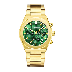 Montre-bracelet chronographe de luxe pour homme avec bracelet en acier inoxydable - Montre à quartz décontractée étanche 5 ATM pour usage quotidien - Product Image 5