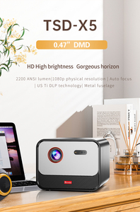 Tossedar X5 DLP chống bụi video thông minh Điện thoại di động 3D rạp chiếu phim 1080p bản địa 4k 2200ANSI android11 2 + 32G tự động tập trung rạp chiếu phim tại nhà chiếu - Product Image 2