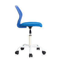 Chaise de visiteur en maille pivotante ergonomique avec roulettes et siège en tissu pour bureau