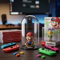 Boîte de présentation ovale transparente DOBE pour figurines, accessoires de jeu, boîte de rangement complète anti-poussière pour jouets, directement de l'usine