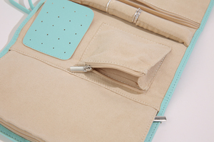 Custom PU Leather Jewelry Organizer Bag Wholesale Portable Travel Jewelry Storage with Handle - Product Image 3
