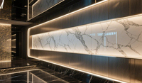 Panneau mural en PVC imitation pierre, design classique moderne, imperméable, motif marbre, pour décoration de fond d'hôtel et de KTV