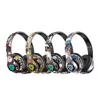 Casque sans fil P35 pour peinture, casque de jeu graffiti, casque stéréo supra-auriculaire, casque BT avec micro LED