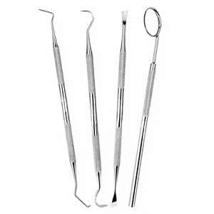 4 Pcs Manual Dental Tools Plaque Remover Teeth Cleaning Kit Professional German Stainless Steel Dental Care Set Deep Teeth - Product Image 1