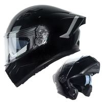 Nouveau casque de moto ouvert certifié DOT toutes saisons, léger, en ABS, avec double visière, boucle à dégagement rapide, doublure en coton, garantie 1 an