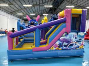 Château gonflable avec toboggan et piscine, château gonflable commercial pour enfants, château gonflable pour enfants, château gonflable avec toboggan - Product Image 2