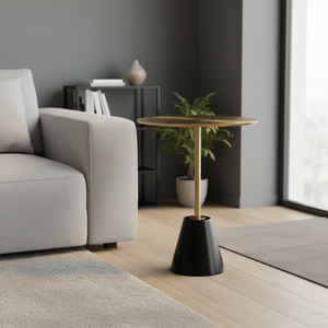 Table basse en marbre moderne française pour salon et bureau à domicile, finition dorée, meubles de salle à manger - Product Image 5