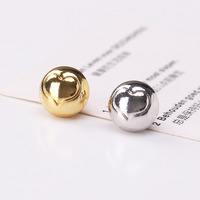 Bouton à tige en métal perlé chinois, motif cœur, pour Tang Suit, Hanfu, Qipao, personnalisable, usine OEM