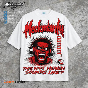 Camiseta de moda personalizada con estampado grande, estilo urbano de alta calidad, estilo hip-hop, diseño personalizado, estilo de gran venta. - Product Image 5