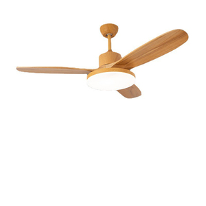 Ventiladores de techo LED modernos de estilo americano de 42 pulgadas con luz Control remoto Lámpara de ventilador de aspas de madera maciza para aplicación en la sala de estar - Product Image 1