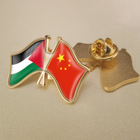 Fabricant Cadeaux palestiniens Insigne émaillé Drapeau de pays pour épinglette Souvenirs nationaux de Palestine en vrac Épingle de drapeau de Palestine