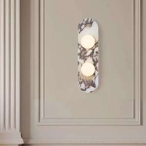 Wall Lamp Marble Design Led Light Source E27 Bulb Base For Entryway Bedroom Living Room Background Lighting - Product Image 2