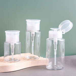 Flacon pompe en plastique 100ml 120ml 150ml 200ml pour dissolvant de vernis à ongles, distributeur de liquide, conteneur vide pour démaquillant de salon - Product Image 4