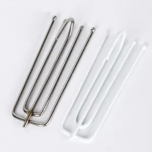 Stainless Steel Curtain Pleater Tape Hooks, Drapery Hooks, Hooks for  Pleated Drapes, 4 Prongs Pinch Pleat Hooks for Window Curtains 