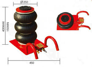 3T Red Air Bag Jack Elevador <span class=keywords><strong>inflable</strong></span> neumático de alta resistencia portátil para coche/camión, elevación rápida con válvula de seguridad y soporte estable - Product Image 2