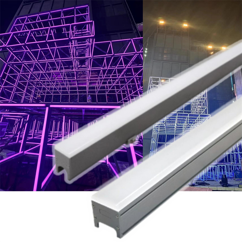 Programmable Full Color Addressable SMD5050 DMX Digital Pixel LED Linear RGB Tube Light IP65 Rated for Landscape Building Facade