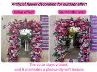 Fleur artificielle réaliste et lisse, faite à la main, personnalisée, en bougainvillier rose vif, pour la décoration de vitrine de magasin, de porte d'entrée, de mariage ou de remise de diplôme