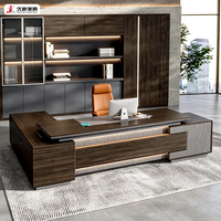Meubles de bureau JIUSHUN, bureau de direction, bureau de patron, bureau de luxe en forme de L pour le bureau