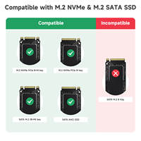 Boîtier SSD externe M.2 NVMe SATA RSHTECH/OEM, vitesse de transfert de données de fichiers de 10 Gbps, prend en charge les clés M et B&M, boîtier SSD