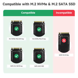 RSHTECH/OEM harici M.2 NVMe SATA SSD muhafaza 10Gbps dosya veri aktarım hızı M ve B & M tuşları katı hal muhafazasını destekler - Product Image 4