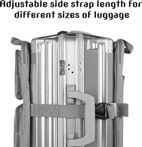 ที่แขวนกระเป๋าเดินทางแบบปรับได้สำหรับแขวนกระเป๋าเสริม อุปกรณ์เสริมการเดินทางอเนกประสงค์แบบแฮนด์ฟรีสำหรับการเดินทางเพื่อธุรกิจและวันหยุดพักผ่อน - Product Image 2