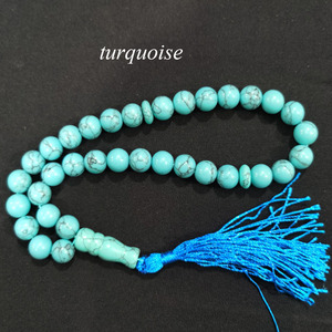 Bracciale/Collana Tasbih Artigianale Boho con 33 Perle in Pietre Naturali (Quarzo Rosa, Agata) per <span class=keywords><strong>Preghiera</strong></span> Islamica Musulmana, con Nappa - Product Image 4