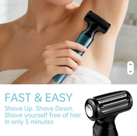 Épilateur électrique portable SF-2200 2 en 1, lavable électriquement, rechargeable par USB, en matériau ABS, pour hommes et femmes
